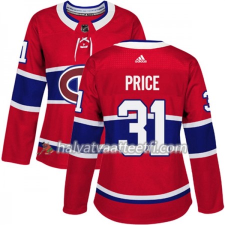 Naisten NHL Montreal Canadiens Pelipaita Carey Price 31 Adidas 2017-2018 Punainen Authentic